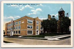 Des Moines Iowa~North City High School~1920s Postcard