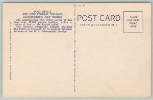 Albuquerque New Mexico~US Post Office & Federal Building~Vintage Postcard