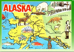 Alaska Map Of The 49th State