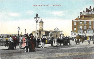 Jetty Entrance, Margate, Metropole Hotel Thanet, Kent, England ca 1910s Postcard 