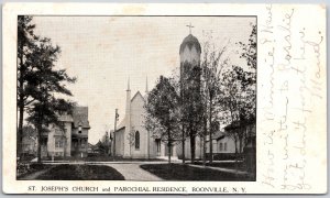 1907 Saint Joseph Church Parochial Residence Boonville New York Posted Postcard