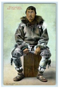 Man Eskimo Kit-Le-Lourigen East Cape Siberia Russia F.H Howell Postcard 