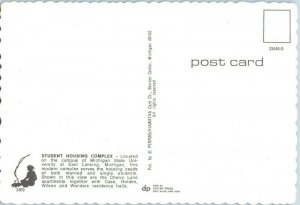 Aerial View Postcard Student Housing Complex Michigan State University Lansing