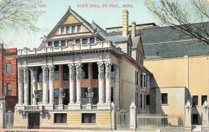 St Paul, MN Minnesota   ELK'S HALL Fraternal Order  ca1910's Vintage Postcard