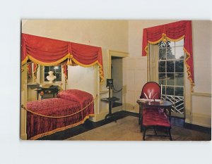 Postcard Jefferson's Bedroom, Monticello, Charlottesville, Virginia