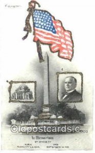 In Memorian William Mckinley Political Unused light tab marks from being in a...