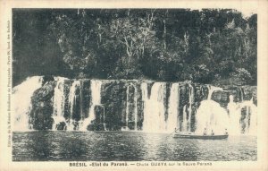Brazil State of Parana Guaya Falls on the Parana River Vintage Postcard 08.27
