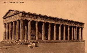 Greece Athens Temple of Hephaestus Vintage Postcard 08.72