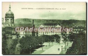 Postcard Old Grand hotel Clermont Ferrand Jaude square