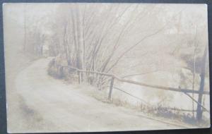 Country Road Sheffield MA  Real Photo Postcard