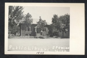 RPPC SPENCER NEBRASKA PUBLIC LIBRARY VINTAGE REAL PHOTO POSTCARD