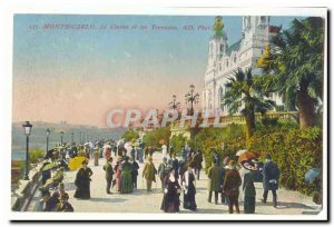 Monte Carlo Casino Old Postcard and Terraces (animated)