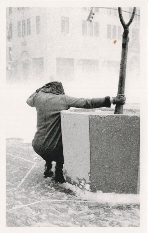 1970s New York USA Disaster Blizzard Award Photo Postcard