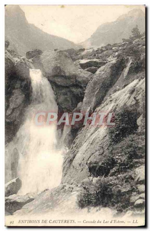 Old Postcard Around Cauterets Cascade Lake Estom