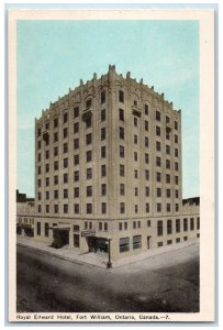Fort William Ontario Canada Postcard Royal Edward Hotel c1940's Unposted