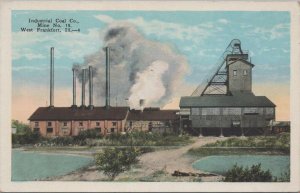 Postcard Industrial Coal Co Mine No 19 West Frankfort IL