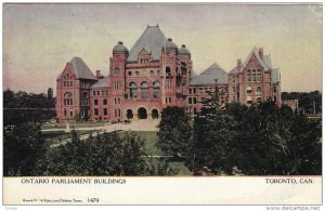 Ontario Parliament Buildings, TORONTO, Ontario, Canada, PU-1906