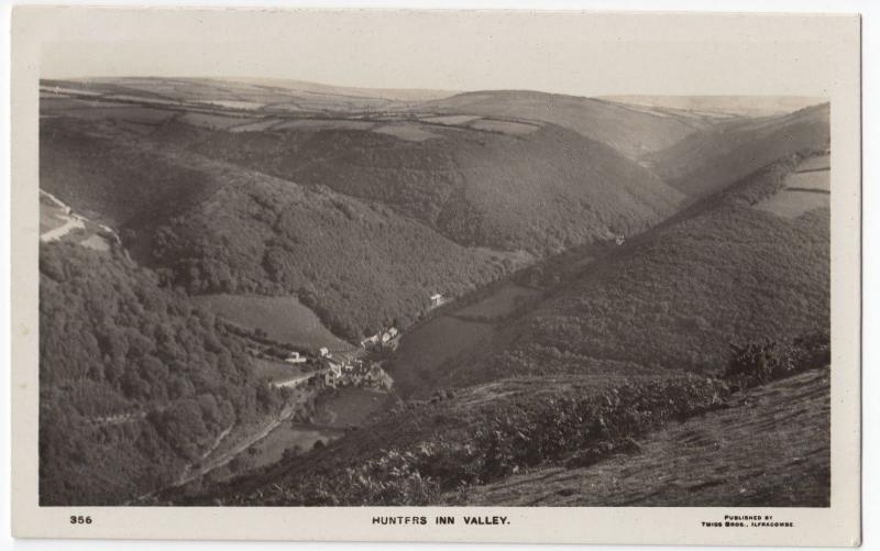 Devon; Exmoor, Hunter's Inn Valley RP PPC, Unposted, By Twiss Brothers 