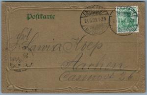 GRUSS AUS VILLA BURGWALD Post Eberstadt GERMANY 1903 ANTIQUE PHOTO POSTCARD RPPC
