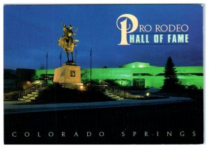 COLORADO SPRINGS, CO ~ Night PRO RODEO HALL of FAME c1990s - 4x6 Postcard