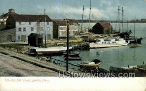 Old Fish Wharf - Beverly, Massachusetts MA Postcard