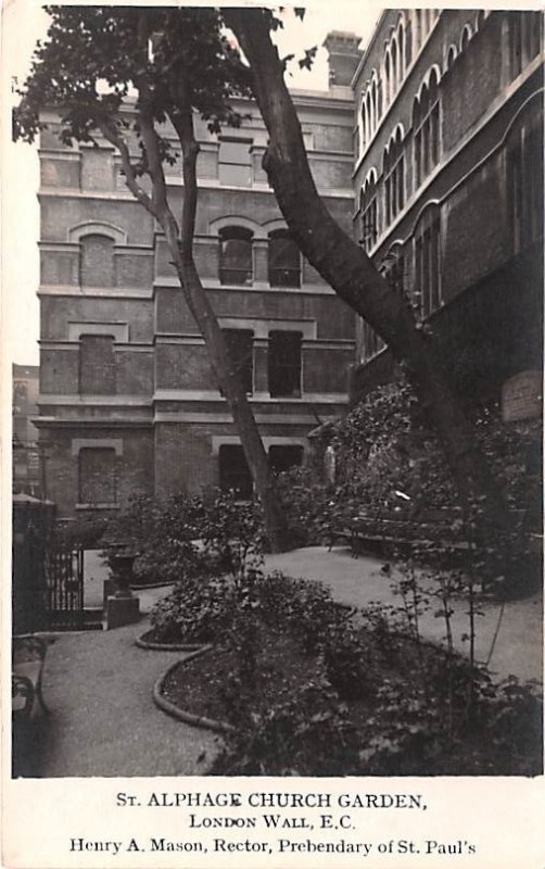 St Alphage Church Garden London United Kingdom, Great Britain, England Unused 