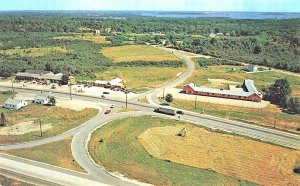 Freeport ME Casco Bay Trading Post Restaurant And Motel Aerial View, Postcard