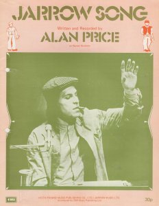 Jarrow Song Alan Price 1970s Sheet Muisc