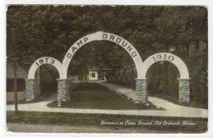 Camp Ground Entrance Old Orchard Maine 1915 postcard