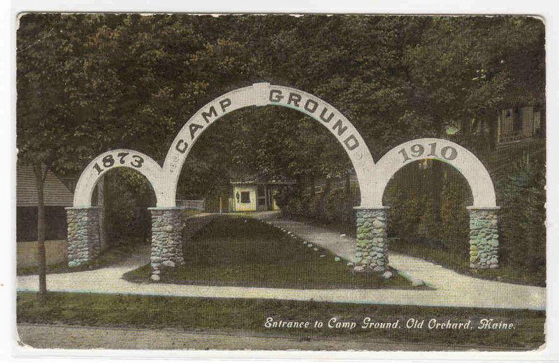 Camp Ground Entrance Old Orchard Maine 1915 postcard
