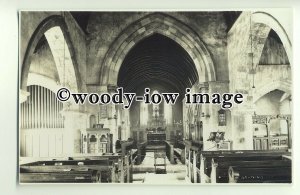 h1017 - St Marys Church interior , Brading , Isle of Wight - postcard plain back