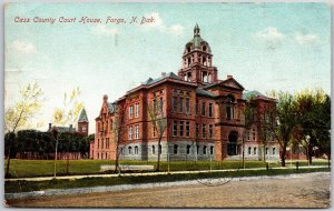 1910's Cass County Court House Fargo North Dakota ND Building Posted Postcard