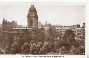 Warwickshire Postcard - Cathedral and Colmore Row - Birmingham - RP - Ref 21235A