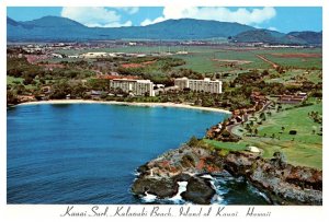 Aerial View Kauai Surf Kalapaki Beach Kauai Hawaii Postcard