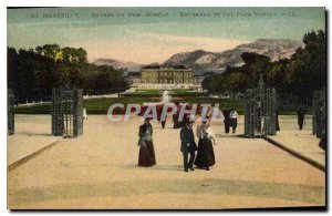 Postcard Old Marseille Borely Park entrance