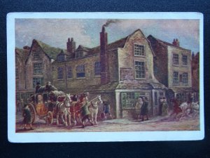 Coaching Scene THE HAND & SHEARS, SMITHFIELD Artist J.C.Maggs c1915 Postcard