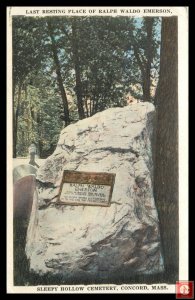Last Resting Place of Ralph Waldo Emmerson, Sleepy Hollow Cemetery, Concord, ...