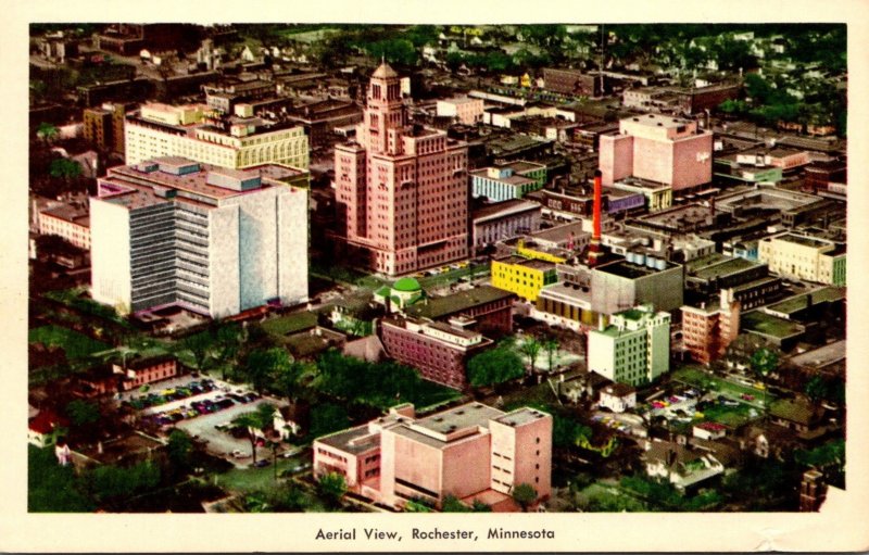 Minnesota Rochester Aerial View World Medical Center 1967