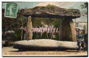 Postcard Old Megalith Dolmen Dolmen Saint Nazaire Trilittre Child