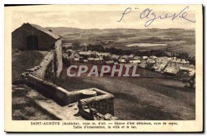 Postcard Old Saint Agreve Ardeche Sejour summer delicious rest cure