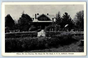1952 Ashburn Georgia GA Vintage Postcard Where We Are Staying House By The Road