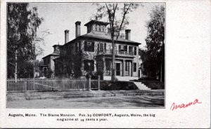 Postcard ME Augusta -  The Blaine House. Published by Comfort magazine