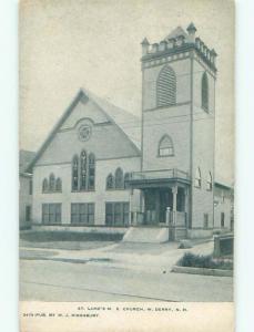 Unused Pre-1907 CHURCH SCENE West Derry New Hampshire NH p5448