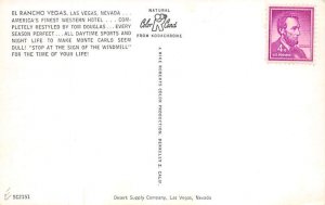 El Rancho Vegas Las Vegas, NV., USA Casino, Las Vegas Postcard