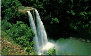 Wailua Falls Kauai Hawaii Waterfalls 1960s Vintage Postcard