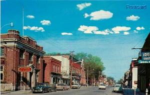 Canada, Quebec, Magog, Main Street, 1950s Cars, UNIC No. 11724-B