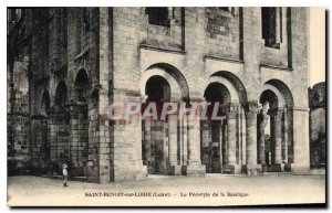 Old Postcard Saint Benoit sur Loire Loiret The Peristyle of the Basilica