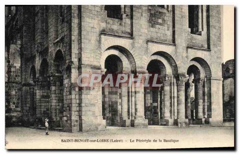 Old Postcard Saint Benoit sur Loire Loiret The Peristyle of the Basilica