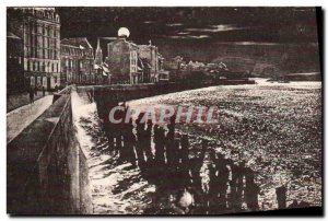 Postcard Old St Malo Moon Effect