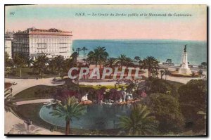 Postcard Old Nice La Grolle Public Garden and Monument Cantenaire